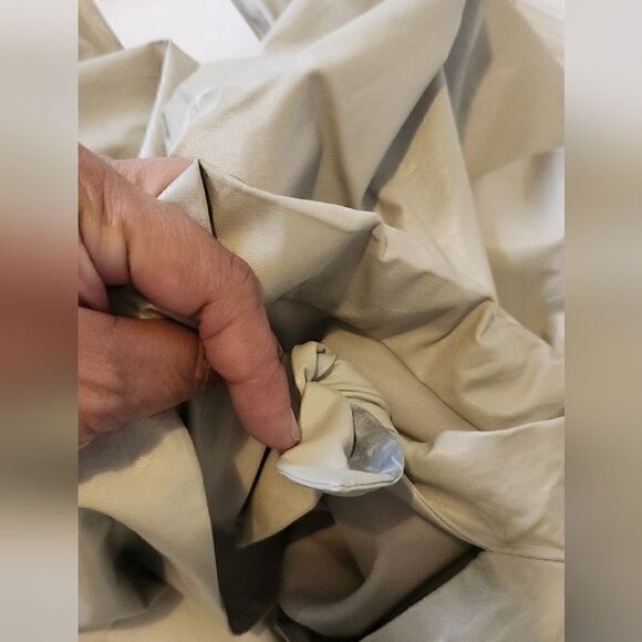 Amanda Uprichard Sleeveless Fabienne Faux Leather Bodysuit Dove Size M - Picture 10 of 16